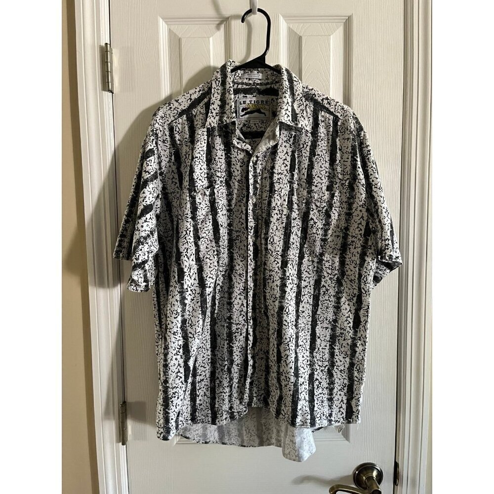 Mens Vintage Button Down Shirt Le Tigré
